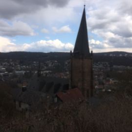 Blick von der Terrasse in die Tiefe...