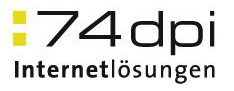 Logo von 74dpi - Internetlösungen in Harsum