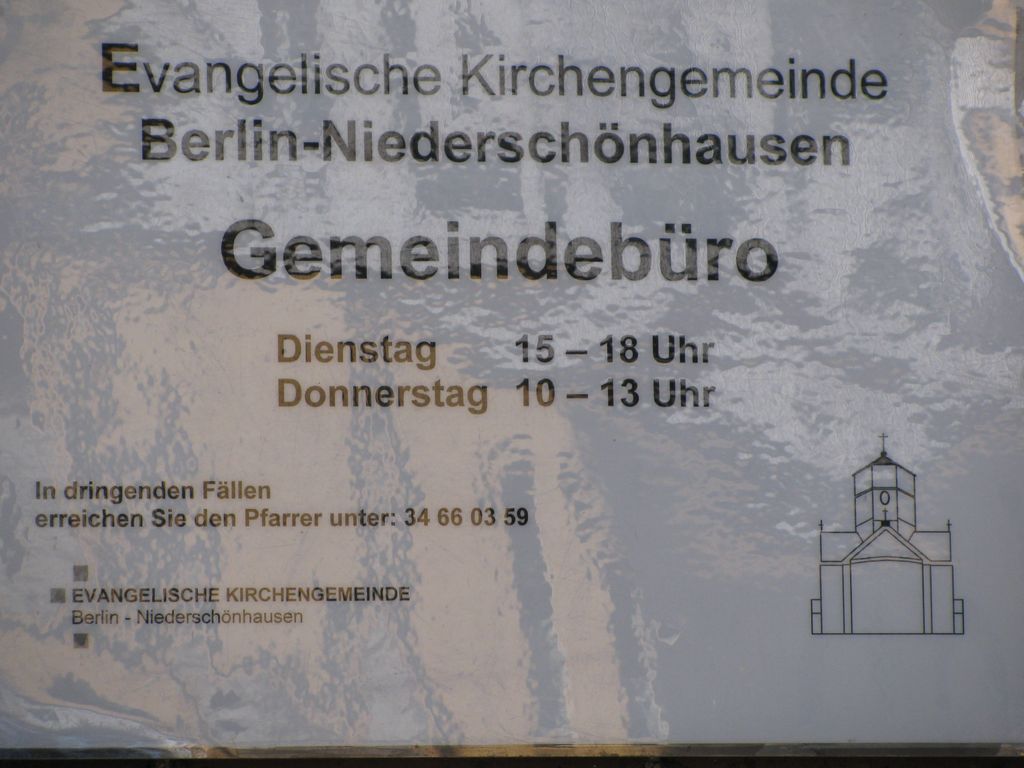 Nutzerfoto 16 Ev. Kirchengemeinde Pankow Niederschönhausen Gemeindebüro