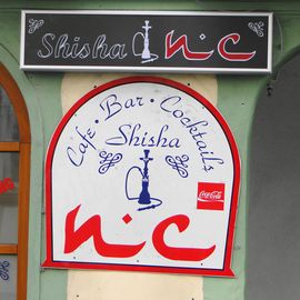 Shisha Bar in der Roten Str. 29, Eingangsschild