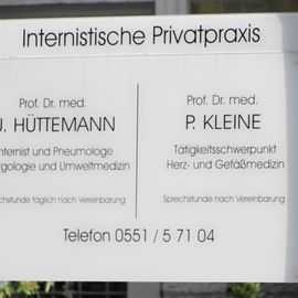 Internistische Privatpraxis Prof. Dr. med. U. Hüttemann in der Wilhelm Weber-Str. 16