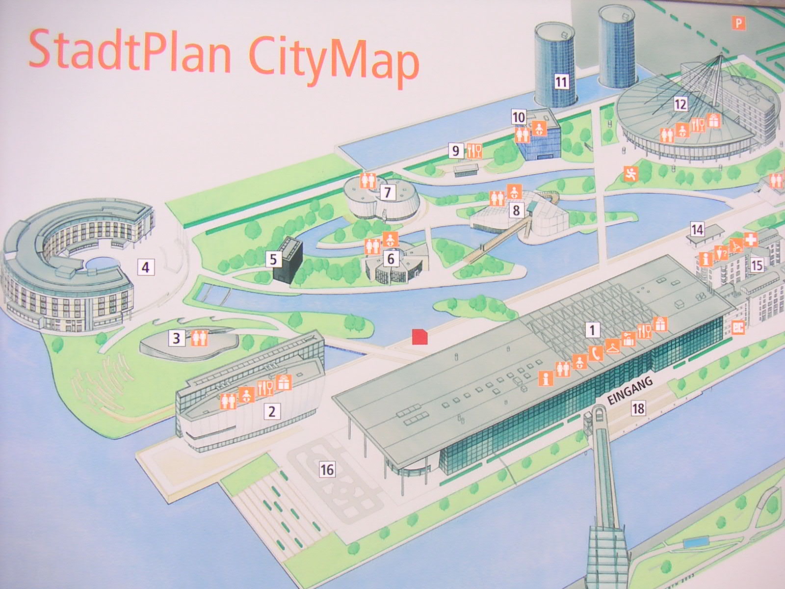 Autostadt Wolfsburg, Stadbrücke, City Map