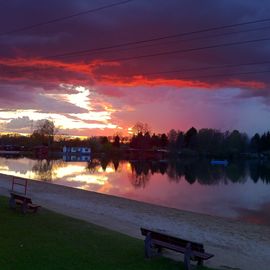 Sonnenuntergang am Bärensee.