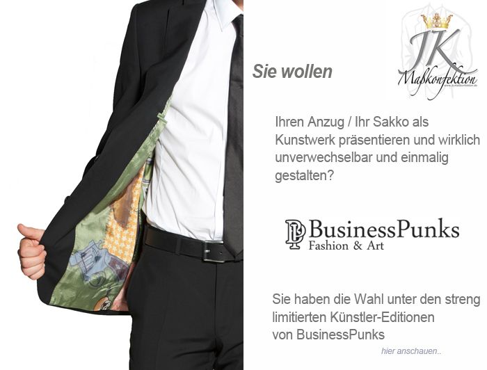 BusinessPunks Innenfutter exklusiv in Baden bei JK Maßkonfektion