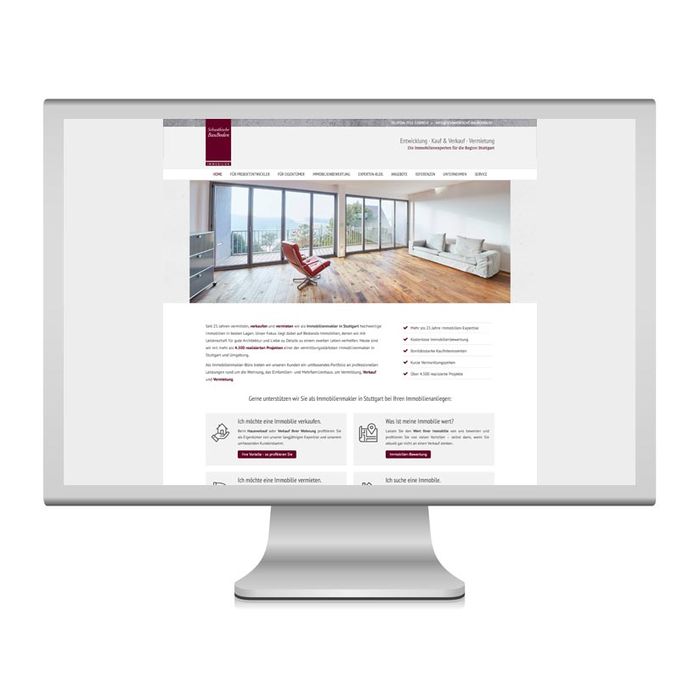 Webdesign für Immobilienmakler, Kundenprojekt