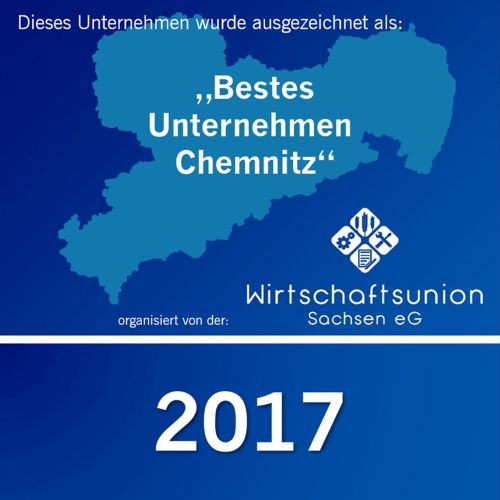 Auszeichnung bestes Unternehmen Chemnitz