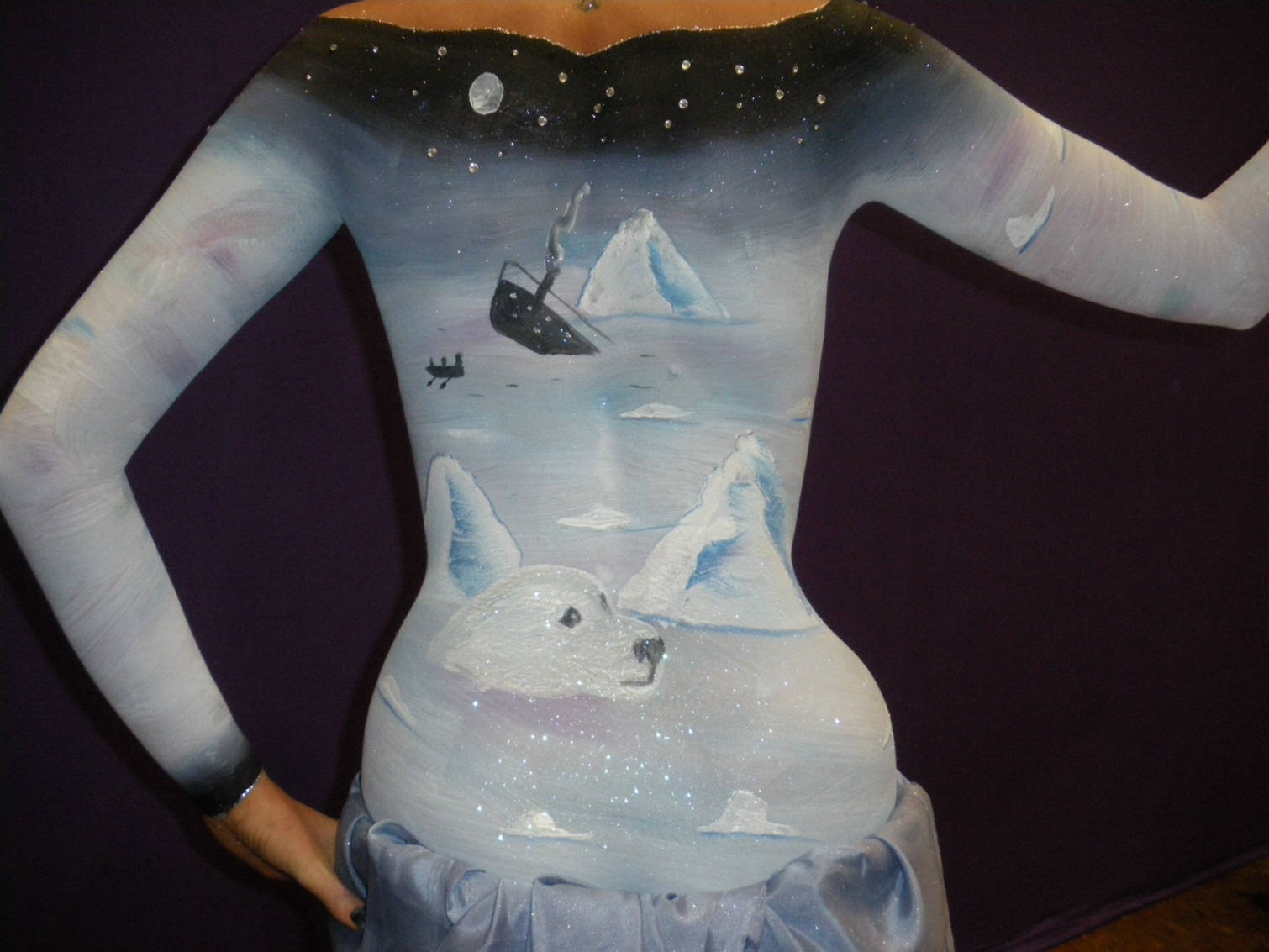 Bodypainting Eiswelten