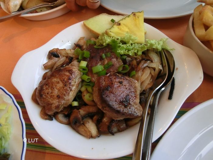 Seeblick, Restaurant & Café, Plön, Schweinefilet mit Champignons