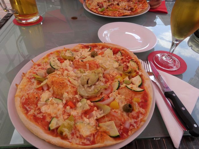 Restaurant La Dolce Vita, veg. Pizza, Ratzeburg