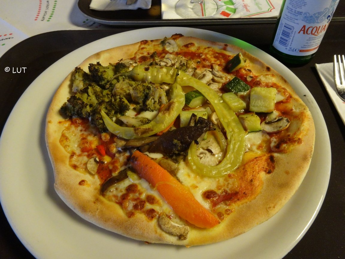 Andronaco, Lübeck, vegetarische Pizza