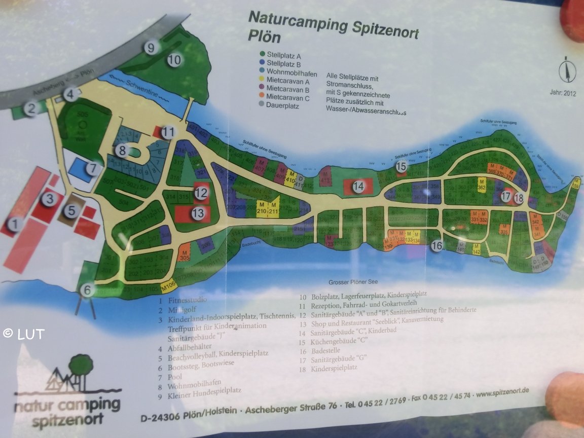 Naturcampingplatz Spitzenort, Plön, Lageplan