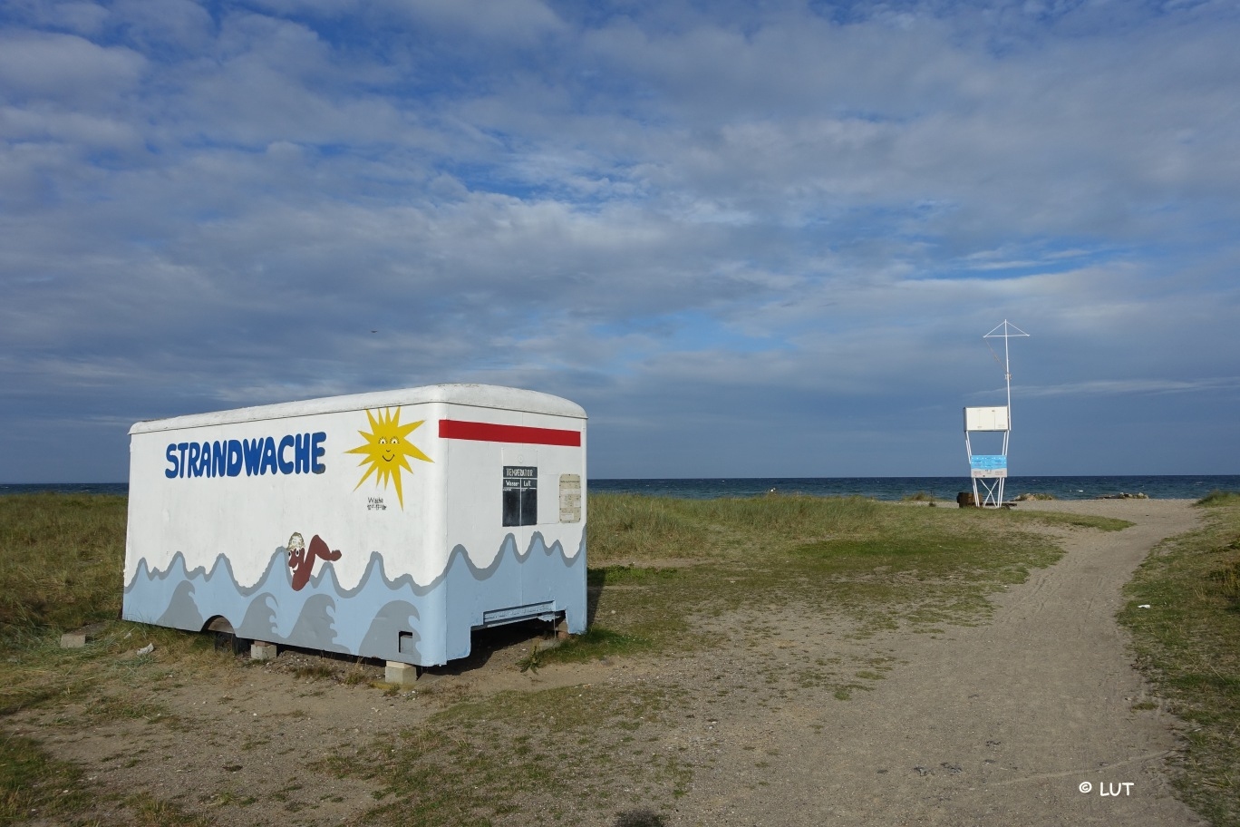 Campingplatz Flügger Strand, Fehmarn, Strand mit Wache