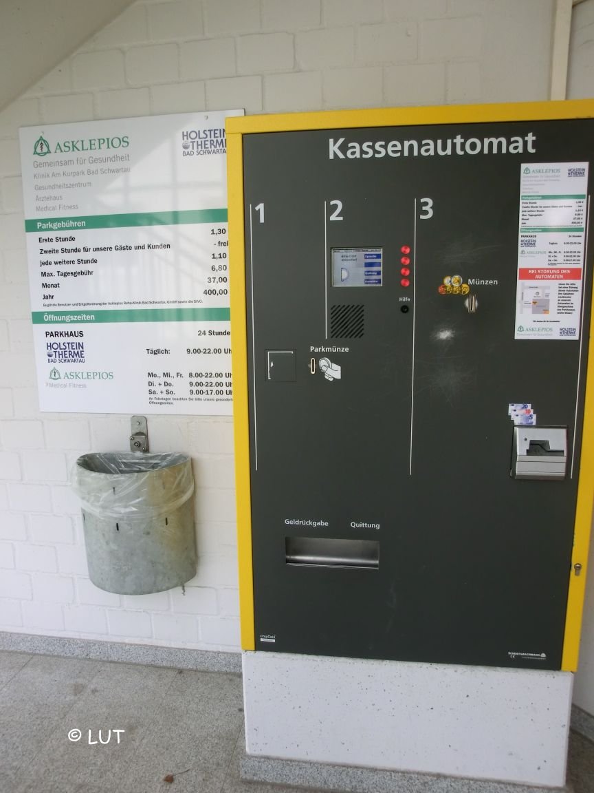 Parkhaus Holstein-Therme, Kassenautomat