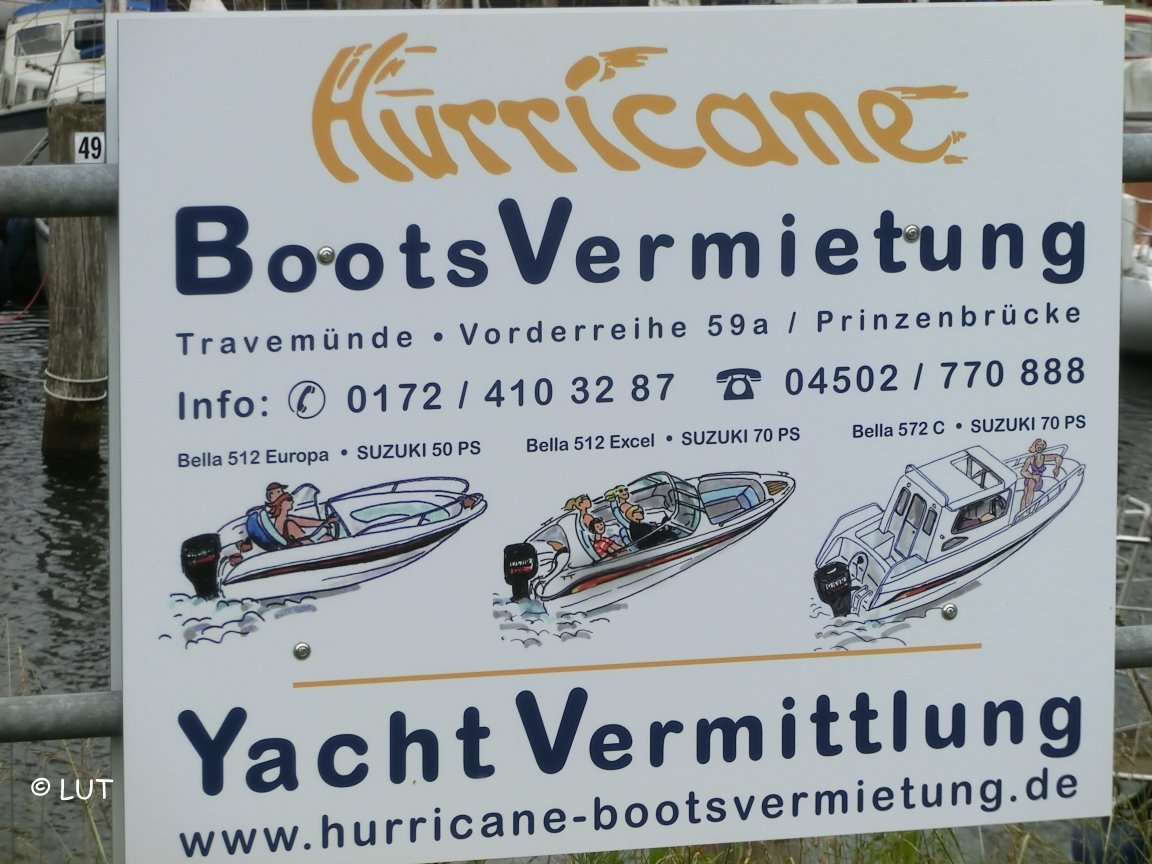 Hurricane-Bootsvermietung, Lübeck-Travemünde