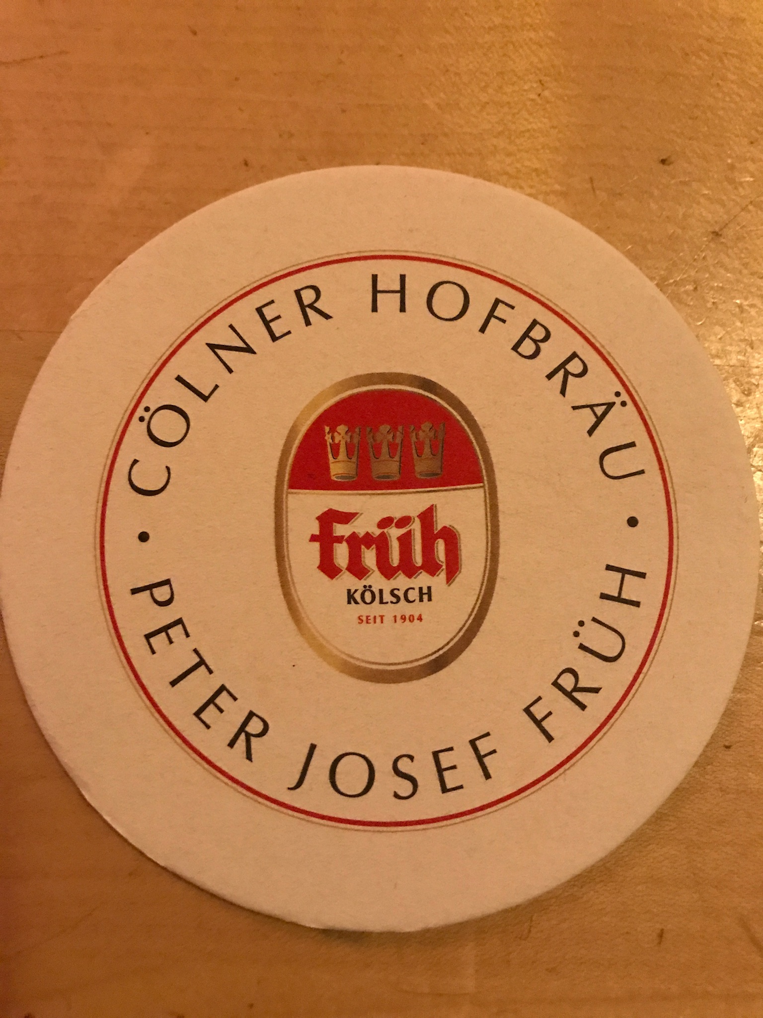 Bierdeckel der Brauerei Peter Josef Früh