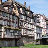 Historische Schleusenanlage und Wehr in der Fulda in Rotenburg an der Fulda