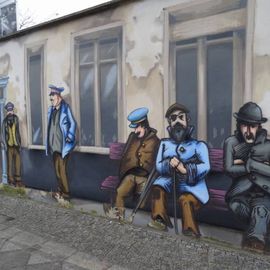 Graffiti und Gedenktafel für Heinrich Zille Berlin - Lichtenberg in Berlin