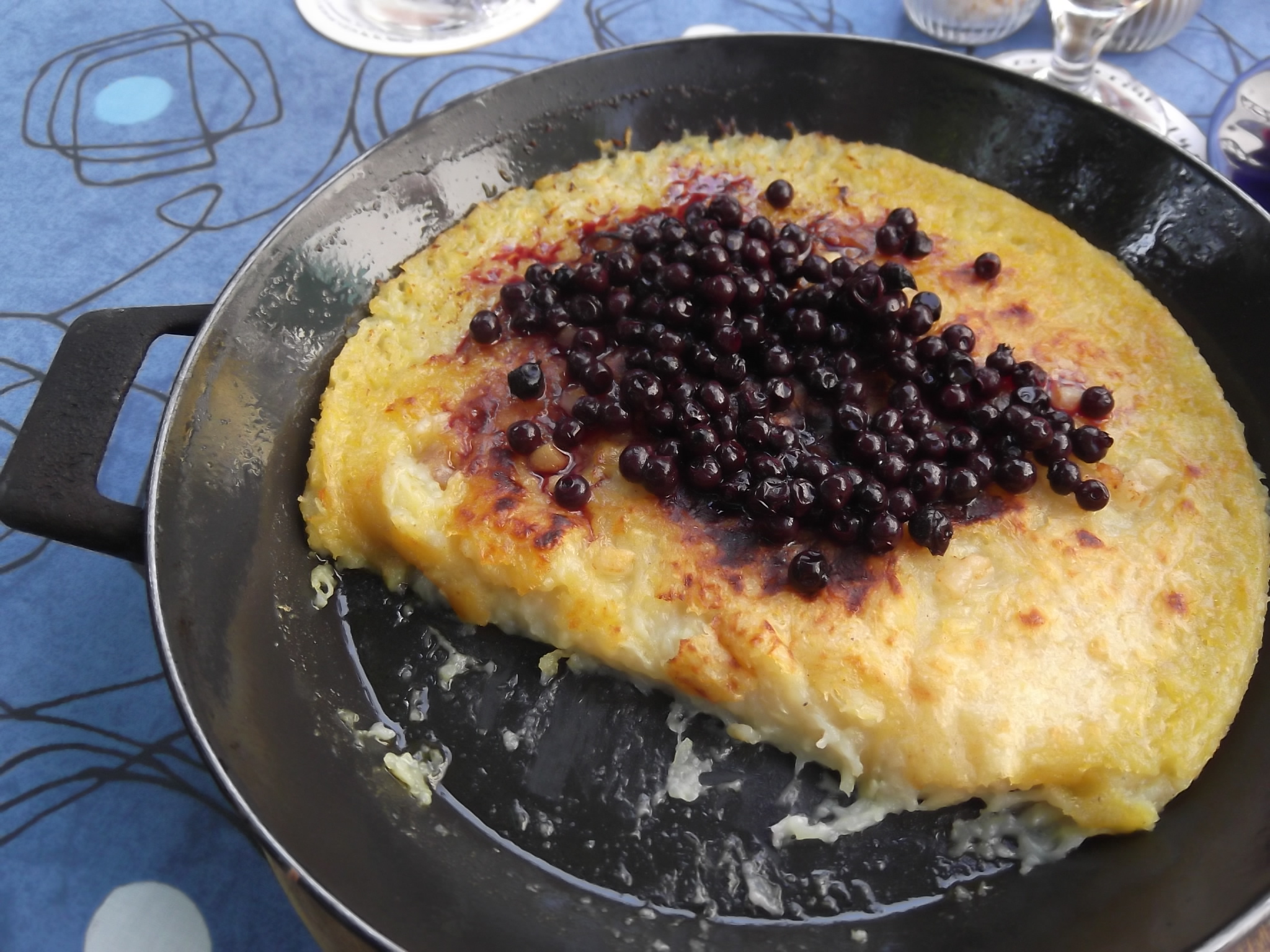 Buttermilchgetzen mit Blabeern