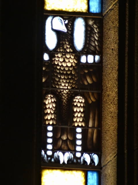 Detail des bleiverglasten Fensters