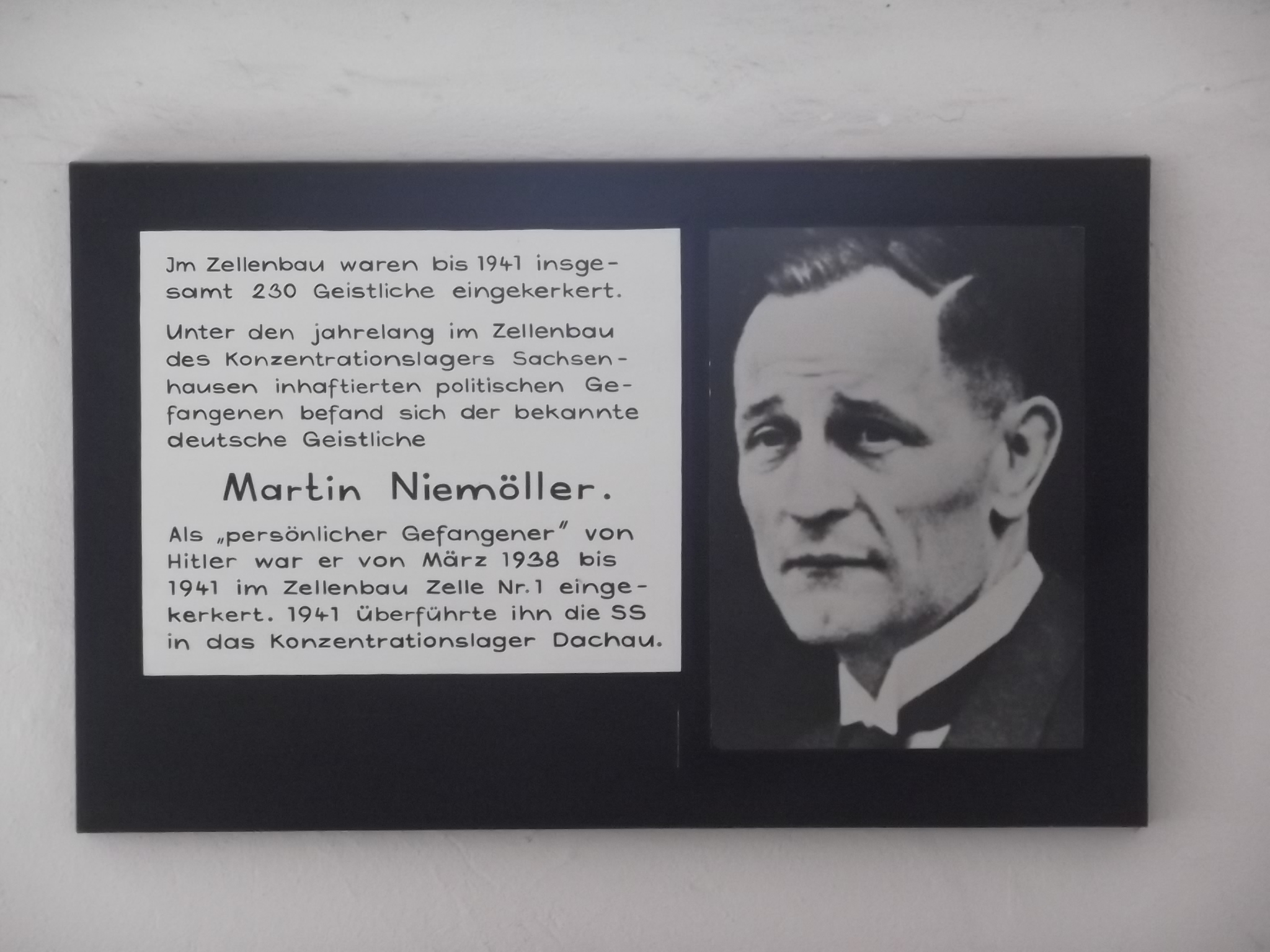 Gedenktafel Martin Niemöller