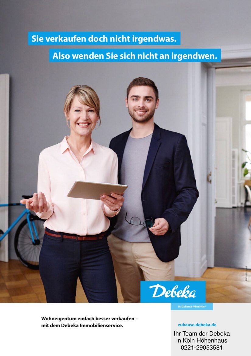 Wohneigentum einfach besser verkaufen - mit dem Debeka Immobilienservice. Ihr Team der Debeka in Köln Höhenhaus.