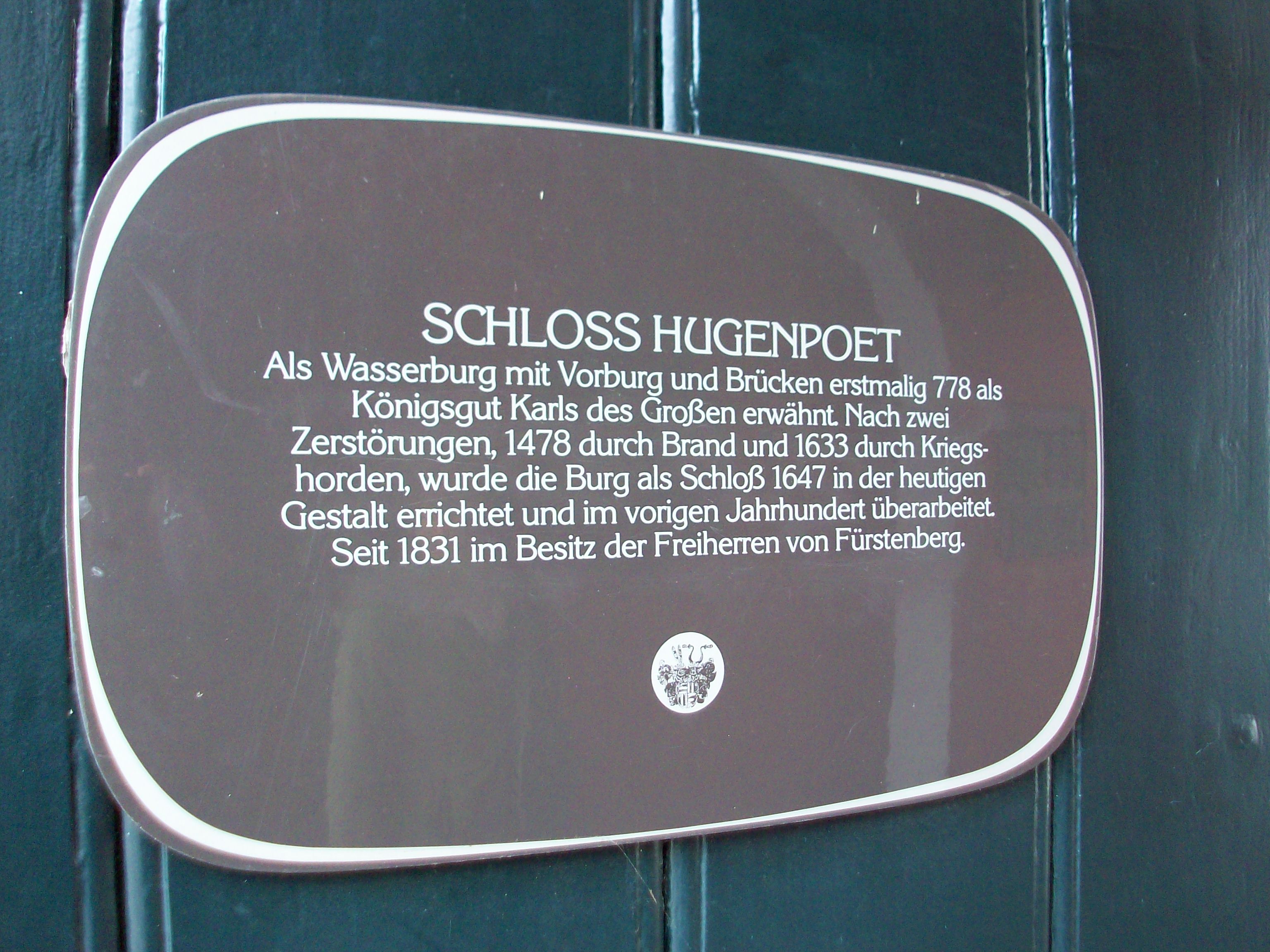 Anlage Schloss Hugenpoet