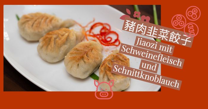 Jiaozi mit Schweinefleisch und Schnittknoblauch  - https://chinayung.de/blog/jiaozi-mit-schweinefleisch/