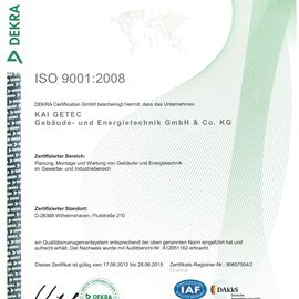 Kai Getec ISO 9001:2008