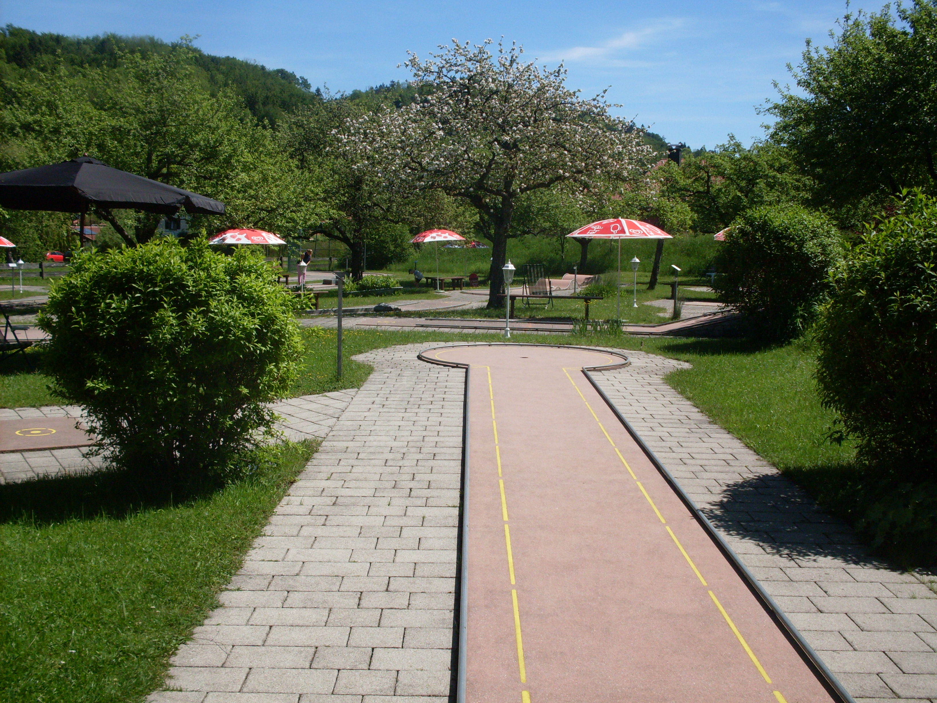 eine von 18 Minigolffbahnen