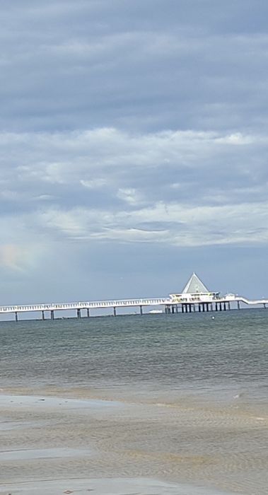 Blick vom Strand zum Restaurant 