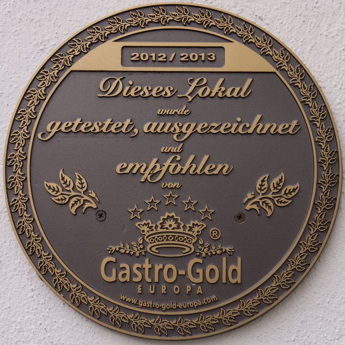 Gastro-Gold Auszeichnung für gute und professionelle Gastronomie