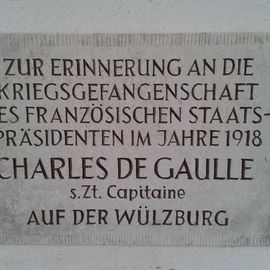Gedenktafel für einen unfreiwilligen Gast auf der Wülzburg