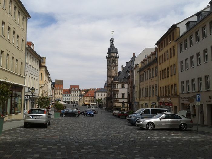 Blick auf den Markt und das Rathaus