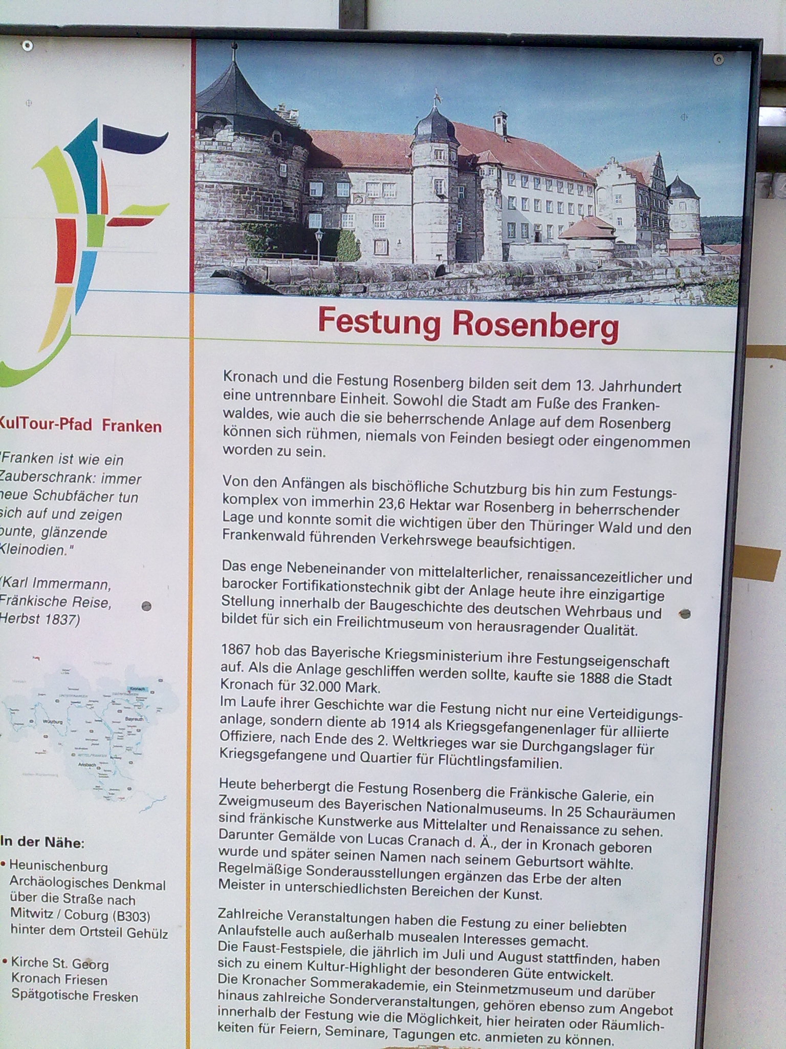 Bild 1 Festung Rosenberg in Kronach
