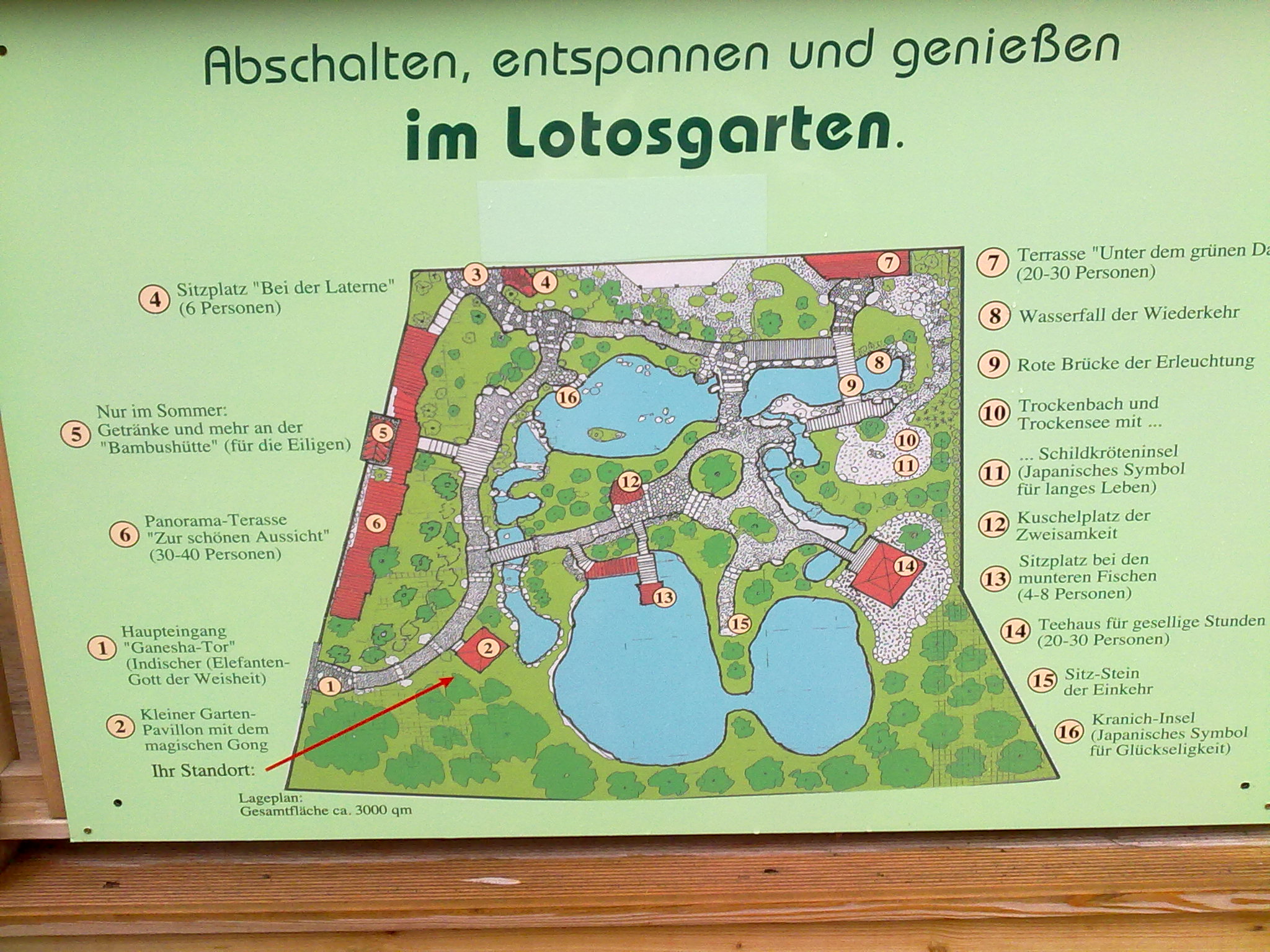 Plan vom Lotosgarten