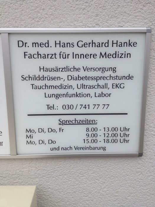 Nutzerbilder Hanke Hans Gerhard Dr.med. Facharzt für Innere Medizin u. Wullstein Friederike Dr.med. Fachärztin für Innere Medizin