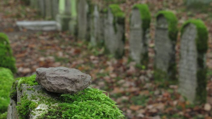 Grabsteine auf dem jüdischen Friedhof in Bauerbach