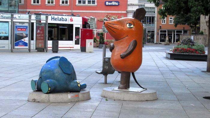 Skulpturengruppe "Maus und Elefant"