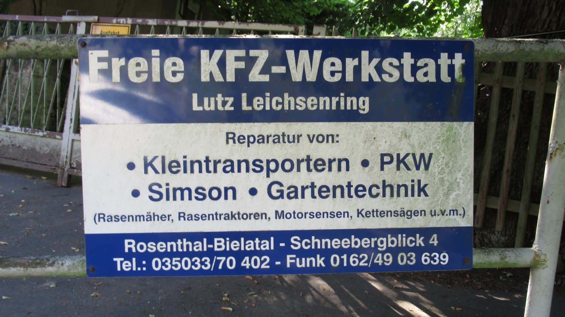 Bild 1 Freie KFZ Werkstatt Inh. Lutz Leichsenring in Rosenthal-Bielatal