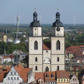 Stadtkirche Wittenberg.
Blick vom Turm der Schlosskirche aus. 2018.