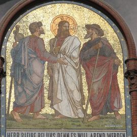 Das sehenswerte Mosaik mit Jesus.