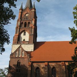 Die Sankt-Moritz-Kirche in Mittenwalde in der Mark Brandenburg.