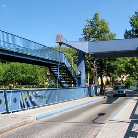 Die Ziehbrücke der Schleuse Woltersdorf.