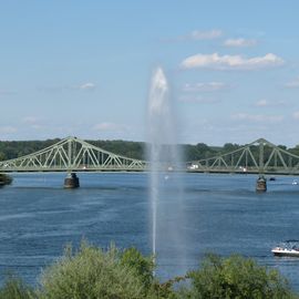 Glienicker Brücke im August 2016. Blick nach Norden.