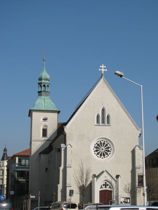 Liebfrauenkirche Bautzen im April 2018, Westseite.