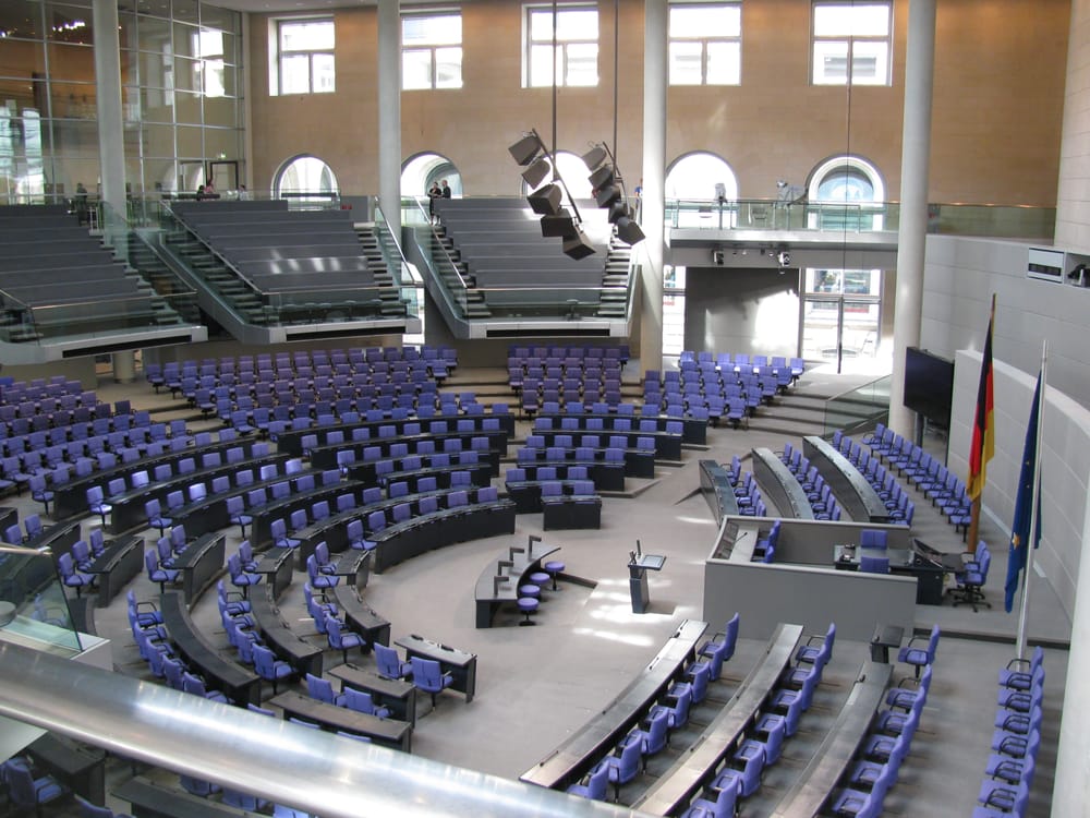 Plenarsaal im Reichstag.