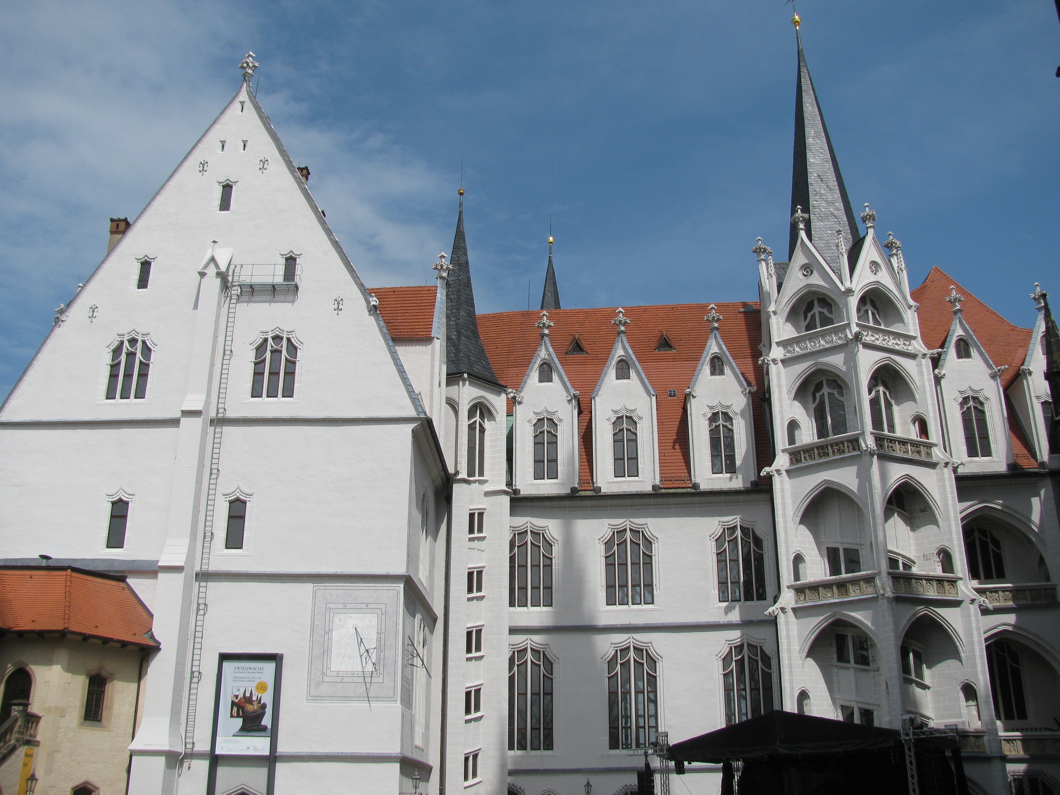 Albrechtsburg Meissen im Mai 2018. Oben am Eingang.