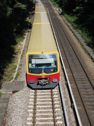 Eine S-Bahn in Nordberlin auf der Linie S1.