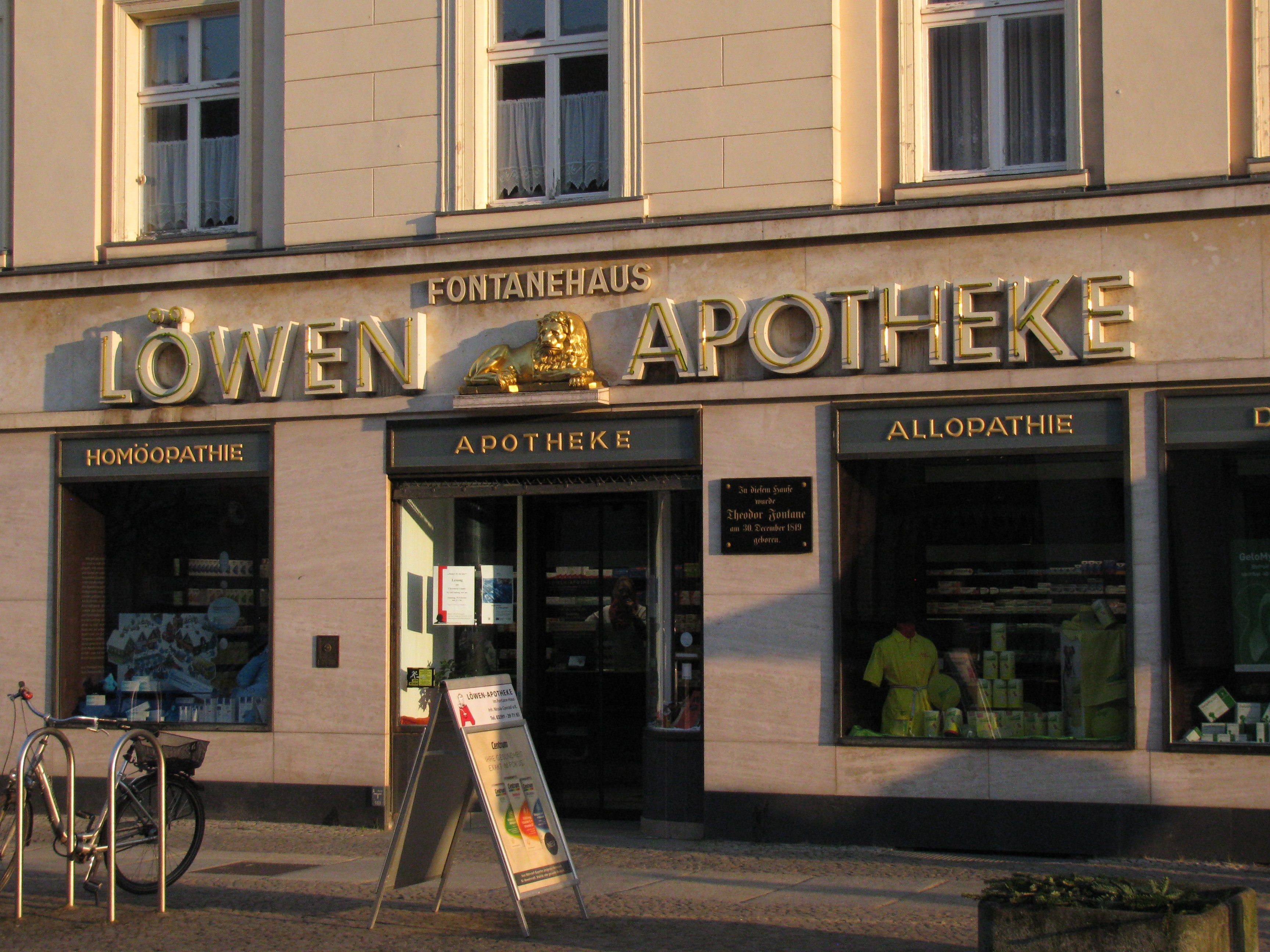 Die Löwen-Apotheke in Neuruppin.