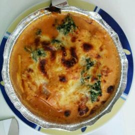 Lasagne mit Lachs und Spinat 